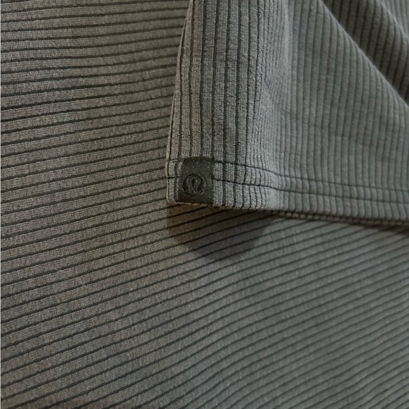 Lululemon Softstreme Ribbed Slim-Fit Racer Back Tank Dress Black Gray Size 8 - Picture 9 of 11